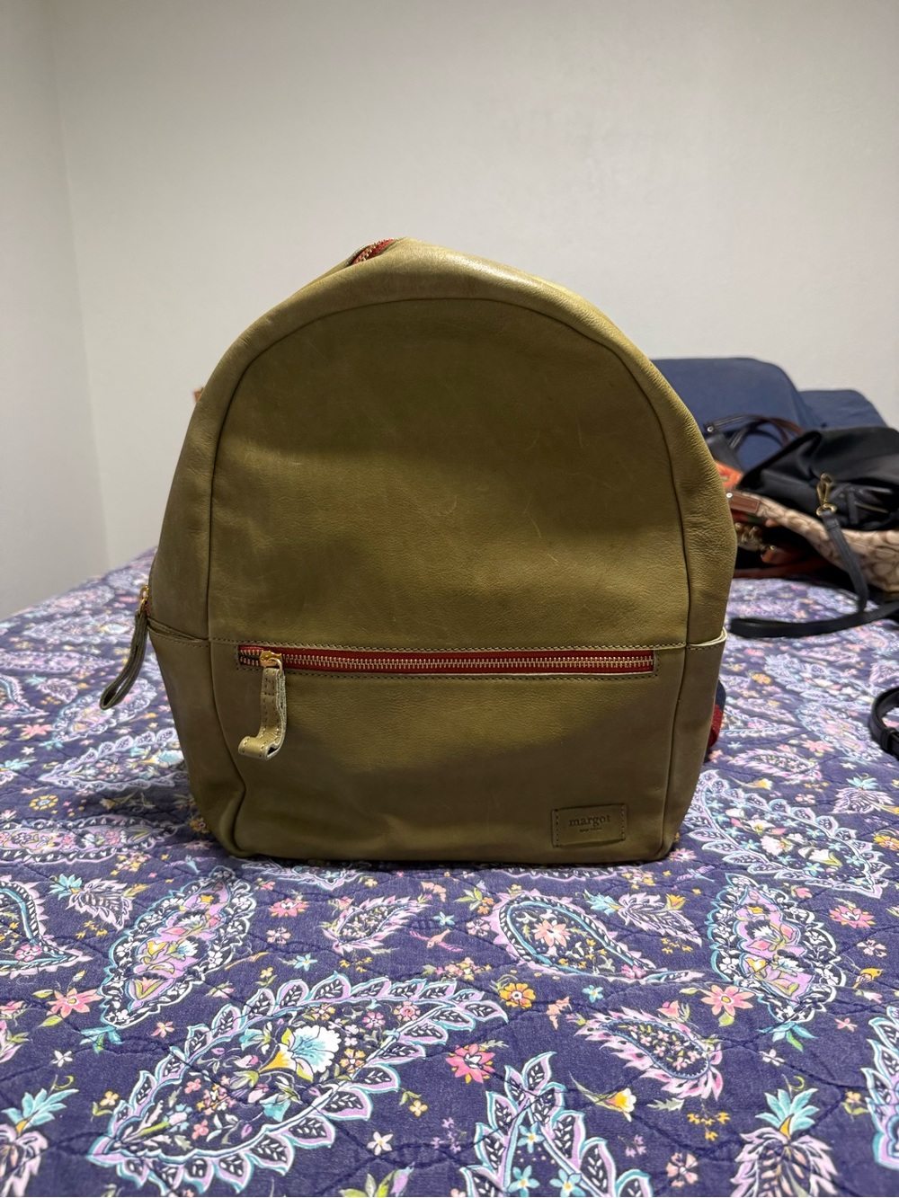 Margot olive green backpack